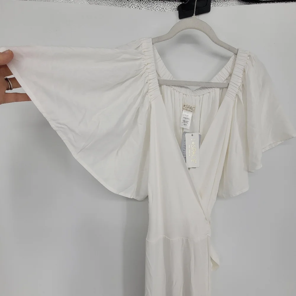 L*Space Cream Off-Shoulder High Low Dress - Picture 5 of 8